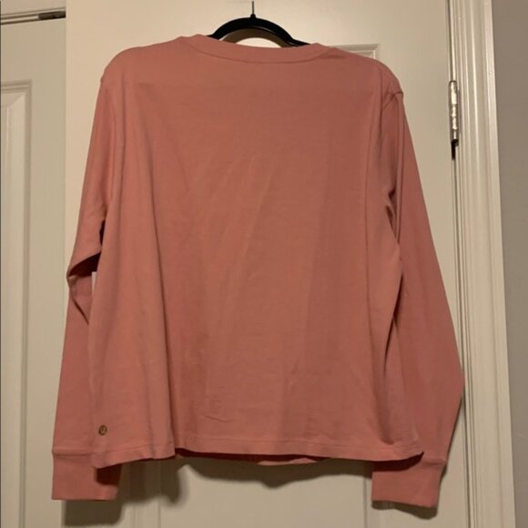 Lululemon Athletica Pink Tide Relaxed Fit LS Lunar New Year Tee. Sz 10, NWT - Picture 6 of 7